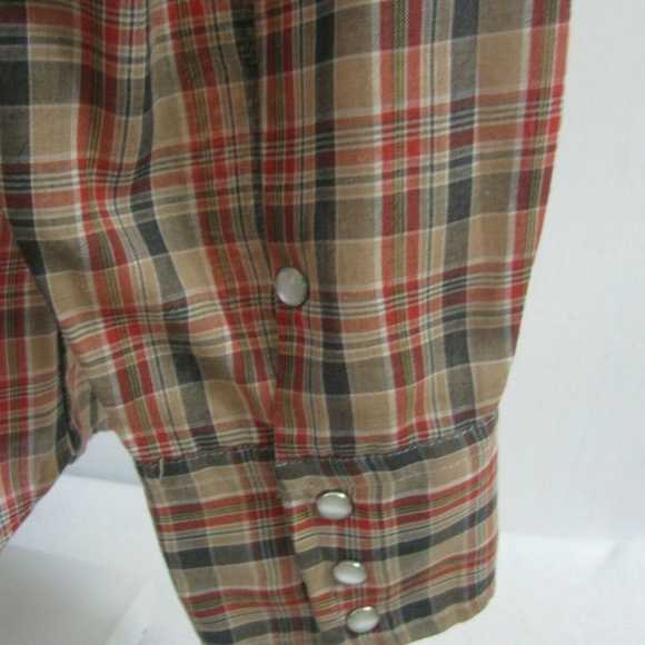 Sears Western wear men pearl snap shirt vintage L - Picture 6 of 7